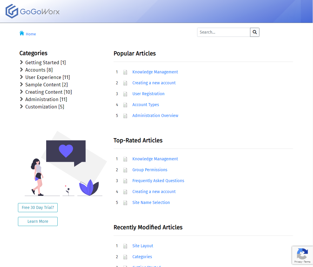 GoGoWorx Knowledge Base gallery image