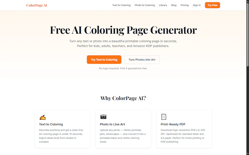 ColorPage AI screenshot 1