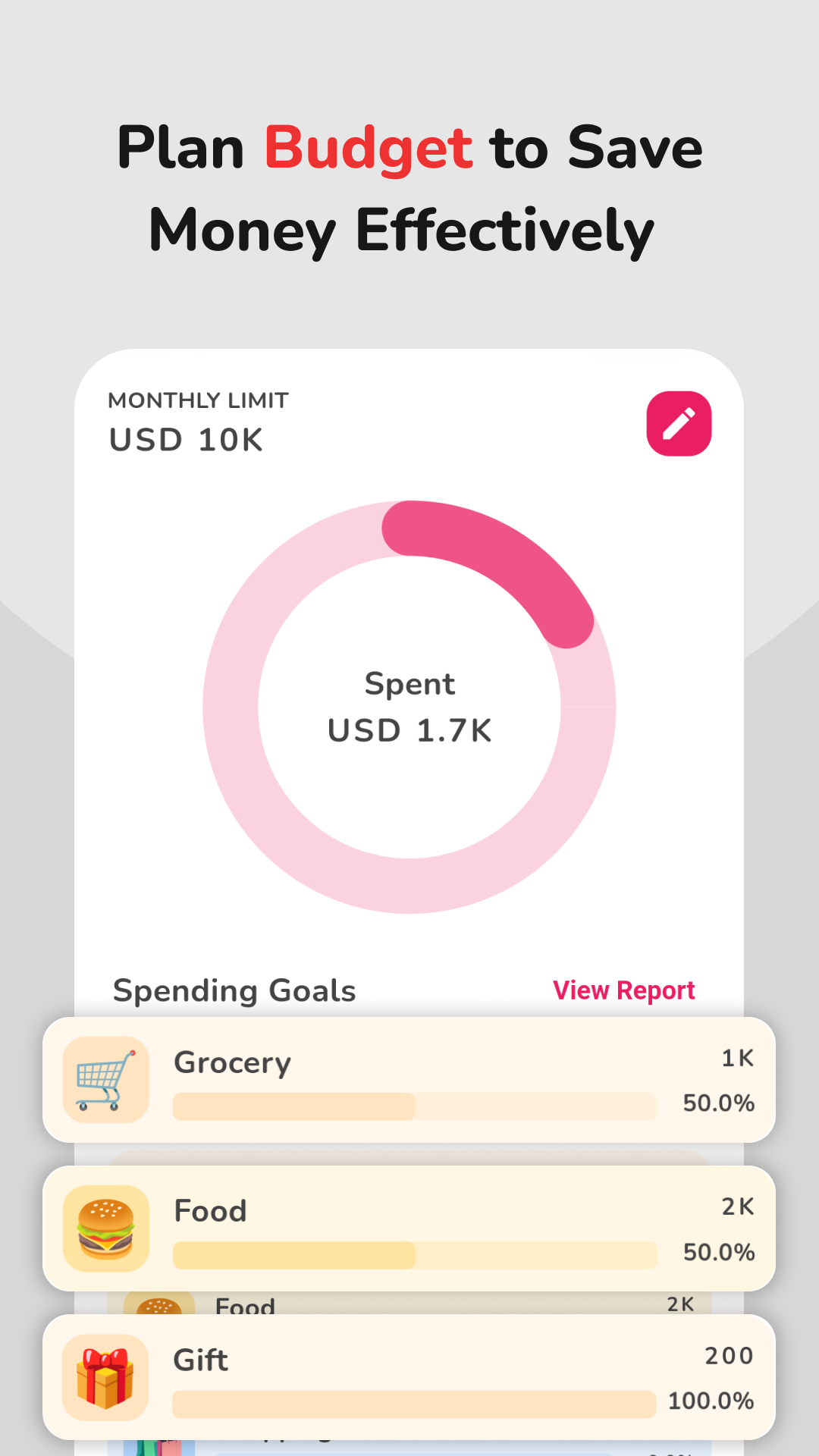 App di pianificatore di budget carino - App bella e facile da usare per le finanze di budget e monitoraggio media 2