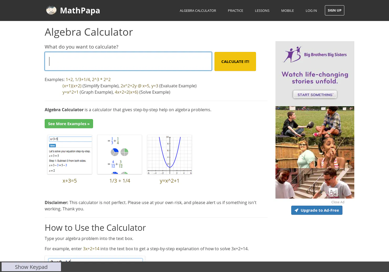Algebra Calculator