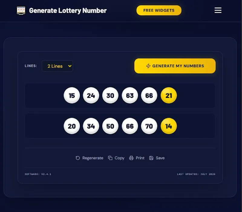 Generate Lottery Number screenshot 3