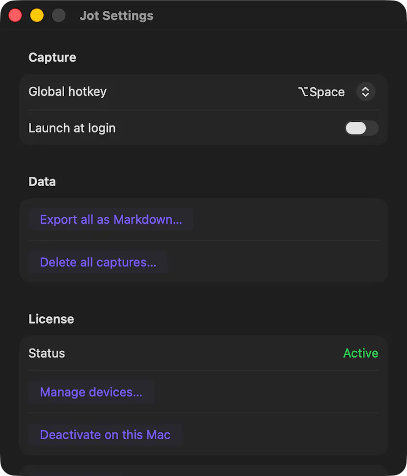 Jot screenshot 3