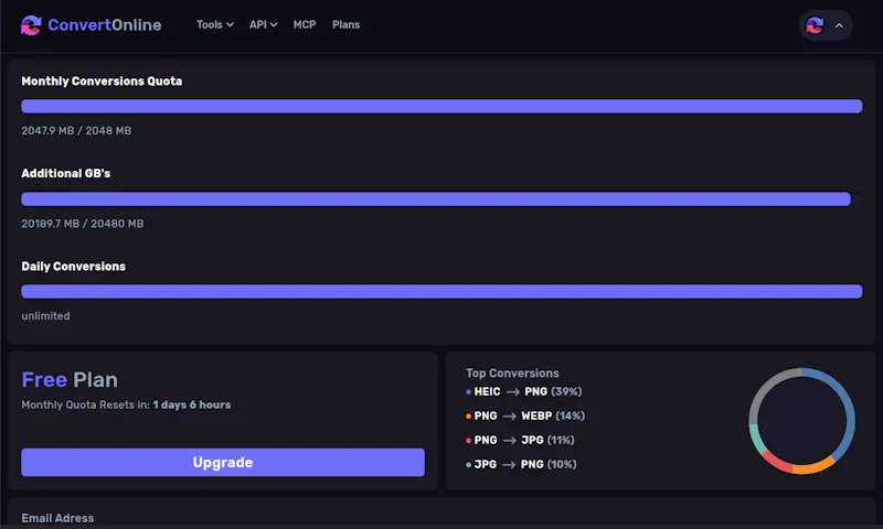 Convert.Online API & MCP Server screenshot 4