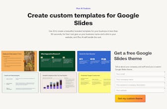 AI-powered customization of Google Slides template based on brief company description and website.