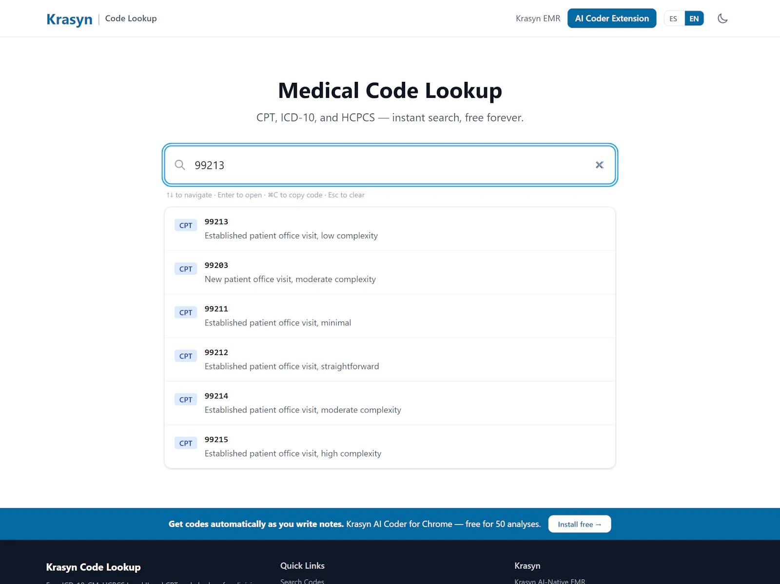 Krasyn EMR screenshot 1