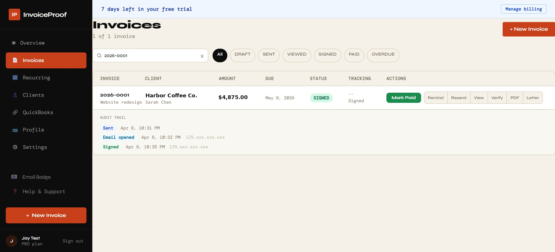 InvoiceProof gallery image