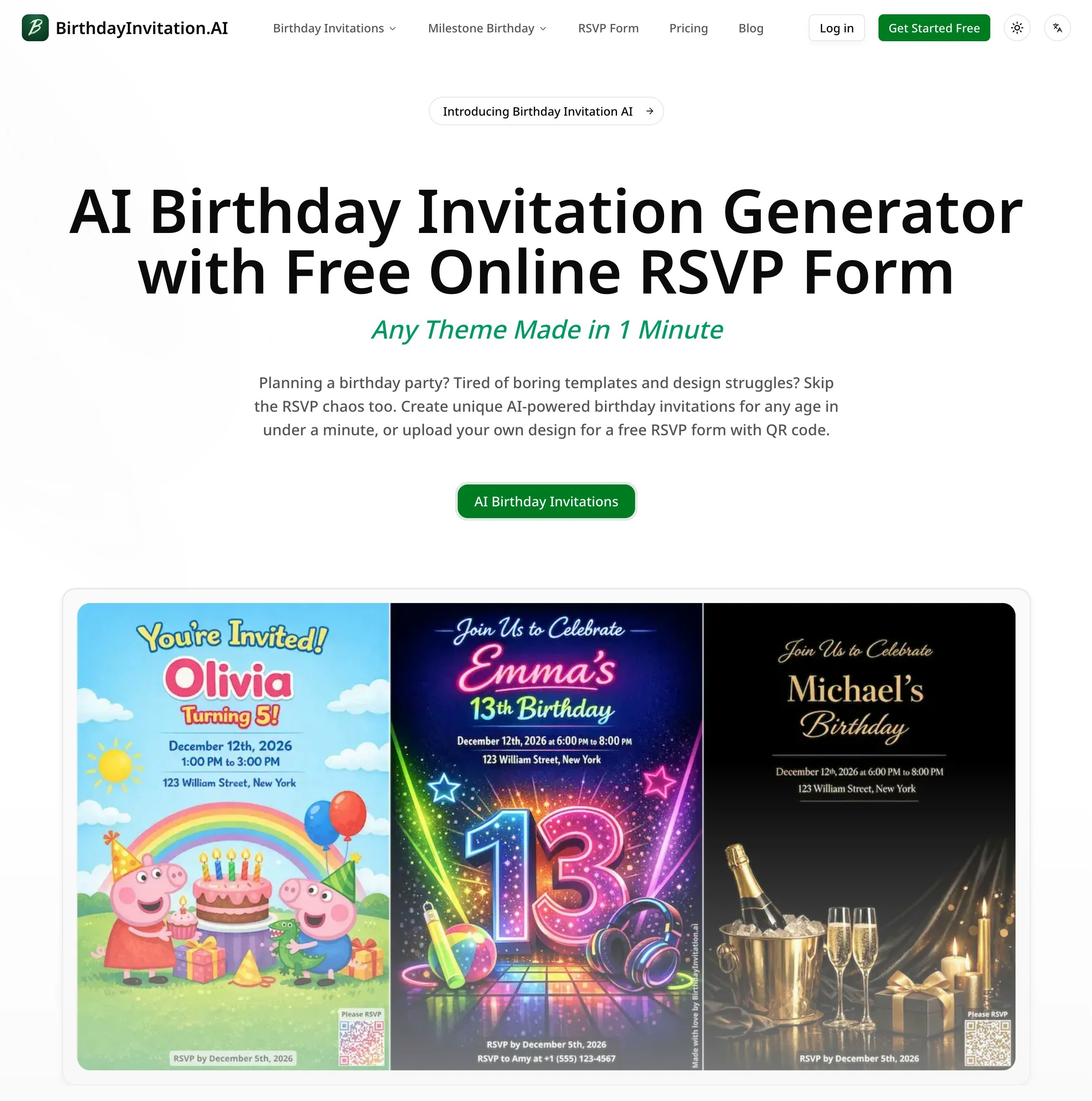 Birthday Invitation AI - Product Hunt launch logo