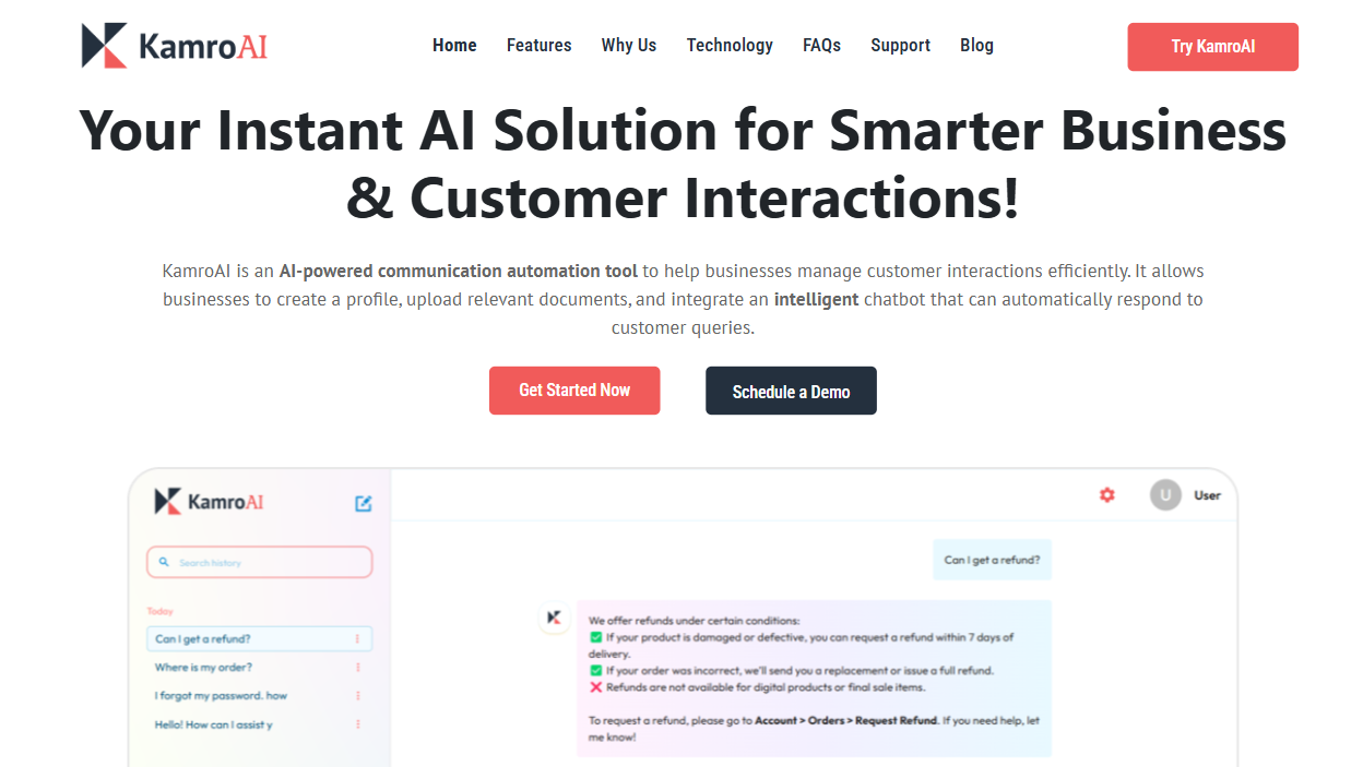 คามาโร - โซลูชัน AI สำหรับการโต้ตอบทางธุรกิจและลูกค้าที่ชาญฉลาด! media 1