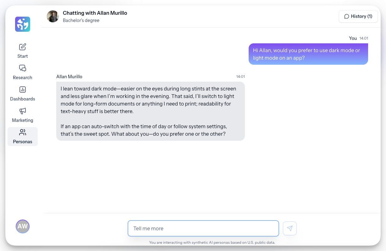 Cambium AI | Chat with Personas gallery image