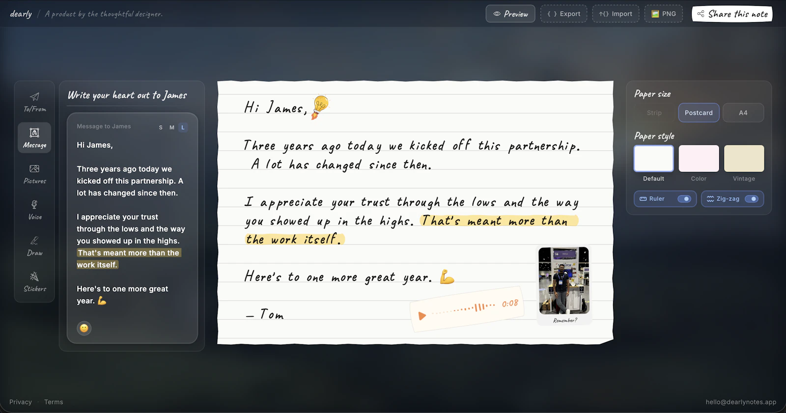Dearly screenshot 3