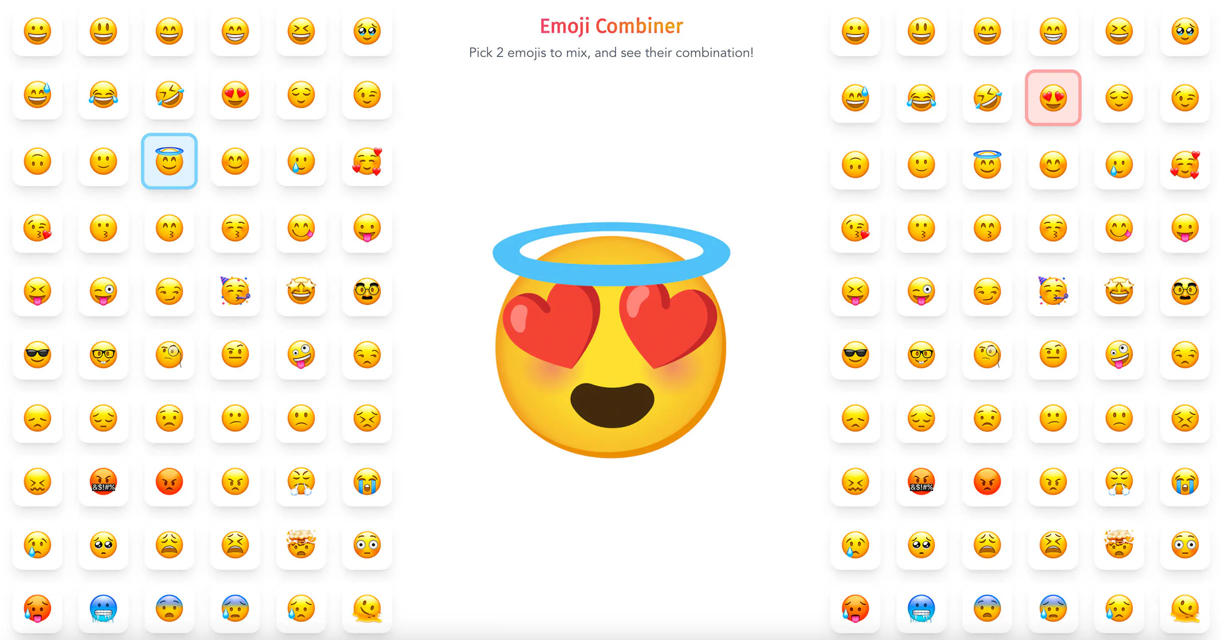 Emoji Combiner: Free online emoji mixing tool. Combine 2 emojis into 1 ...