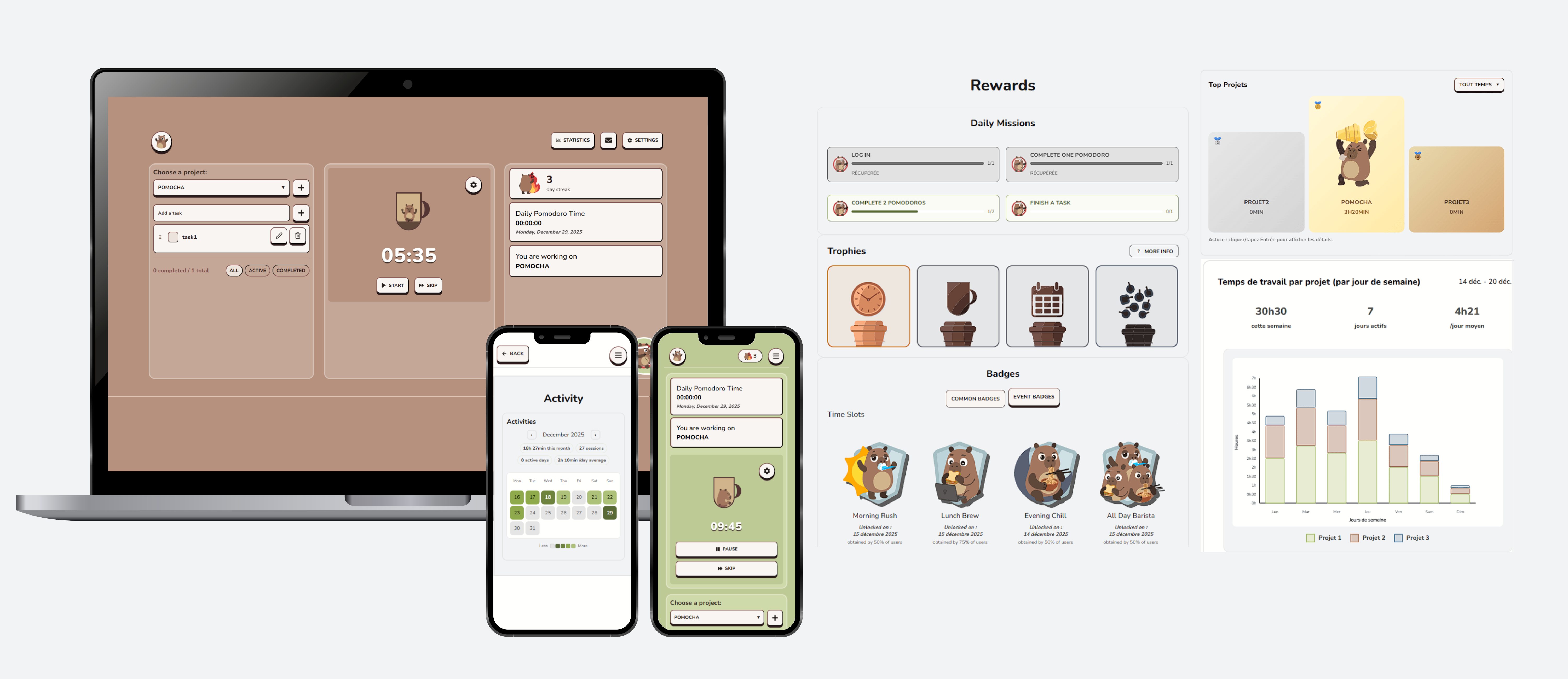Pomocha - Main product screenshot demonstrating key features and user interface