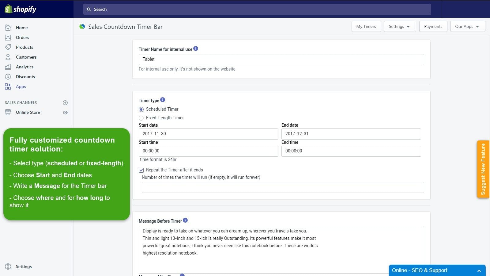 Sales Countdown Timer Bar gallery image