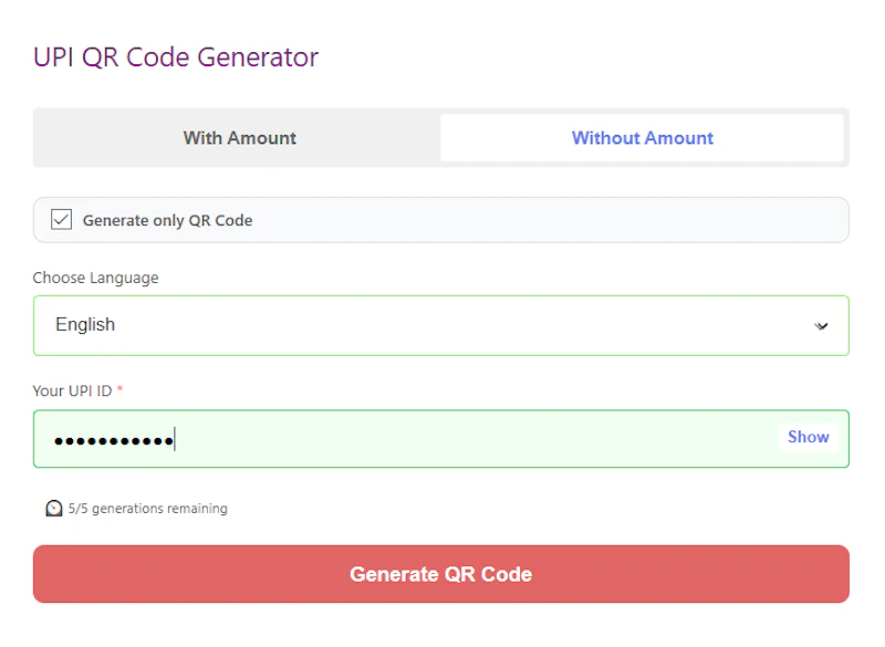 UPI QR Code & Card Generator screenshot 5