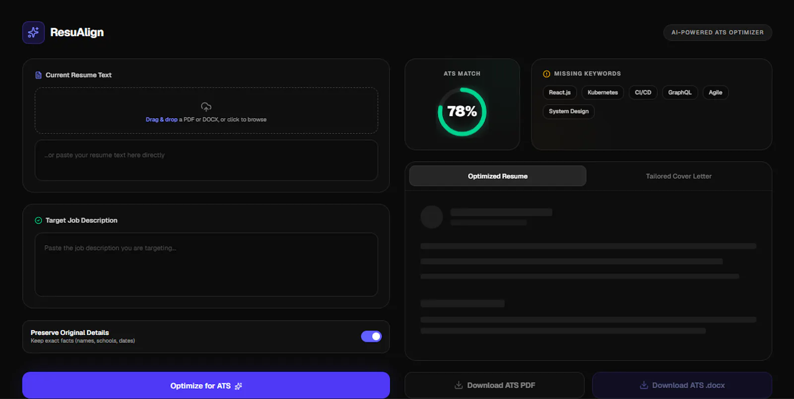 ResuAlign screenshot 1