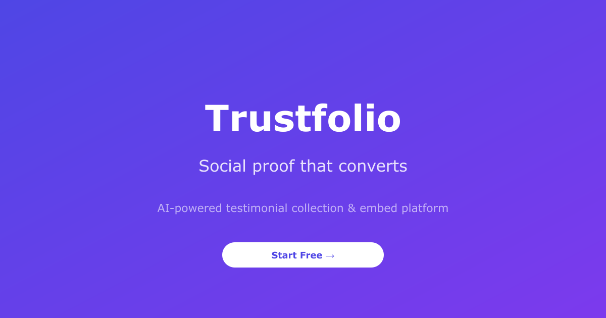 Trustfolio — Social proof that converts gallery image