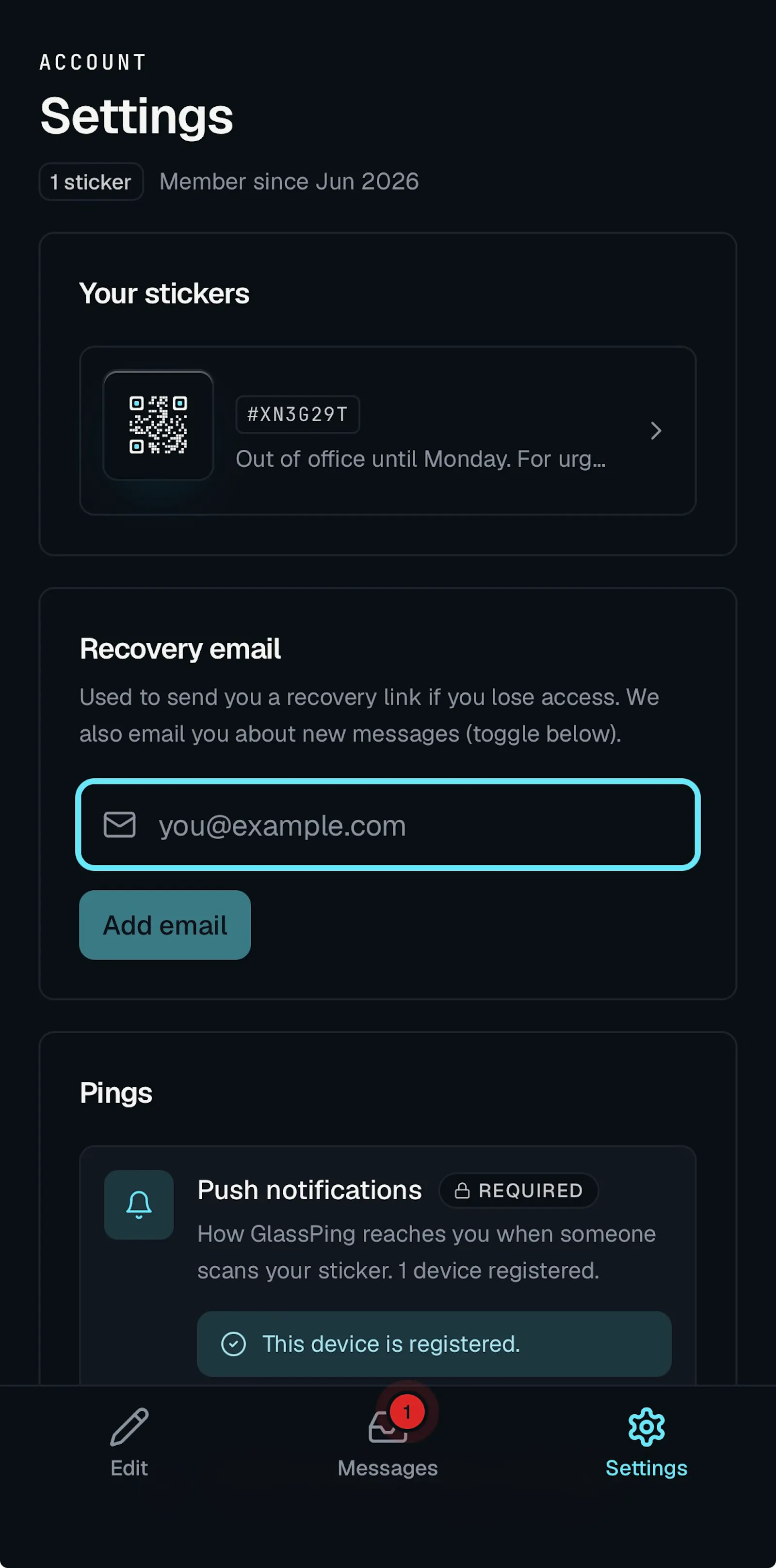 GlassPing screenshot 2