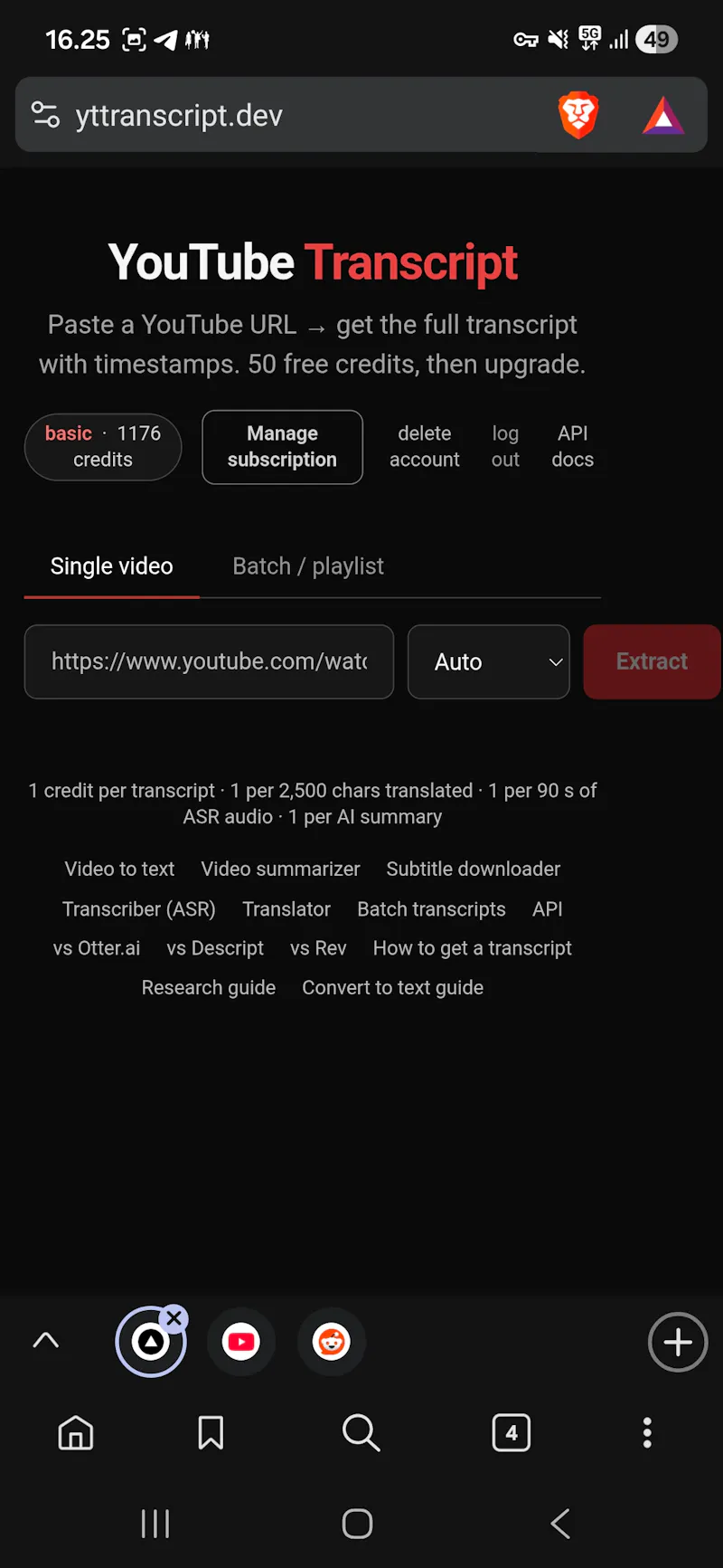 YouTube AI Summarizer and Transcripts screenshot 2