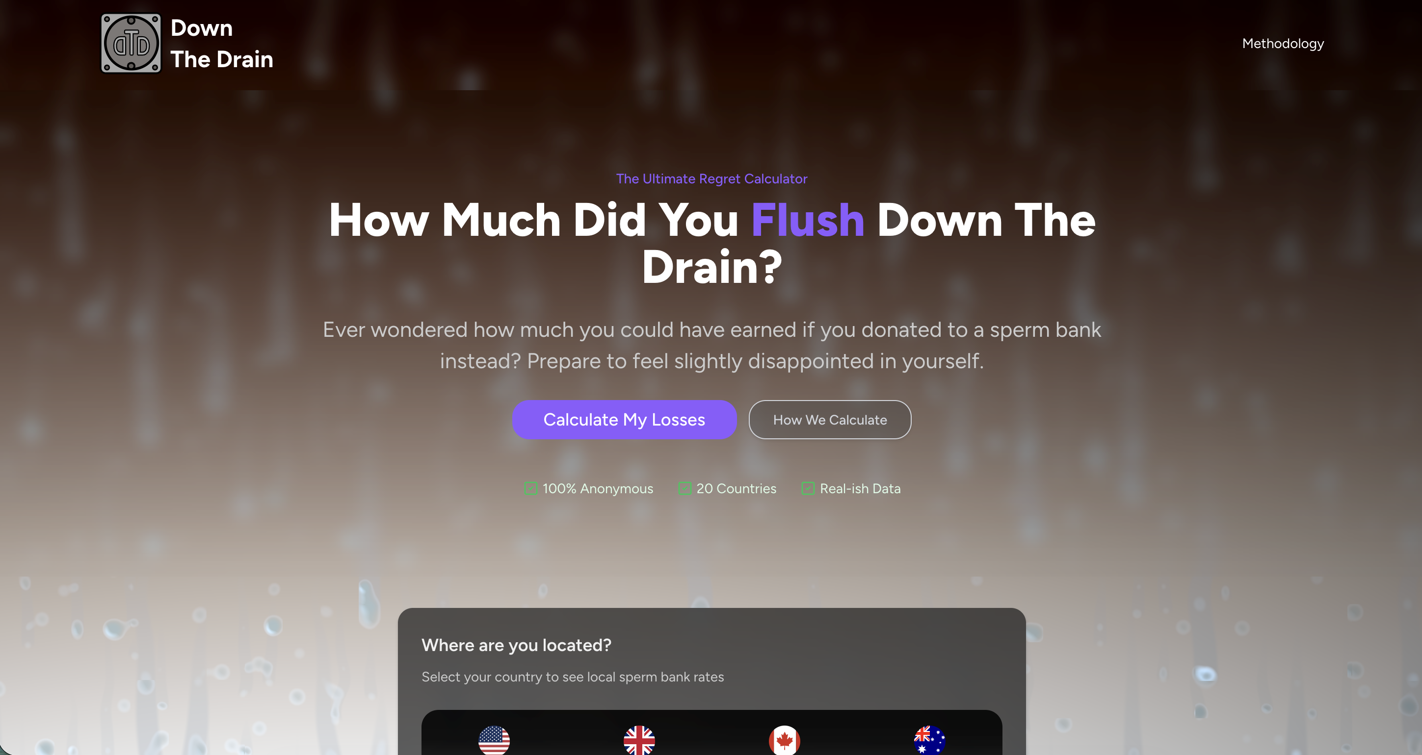 Down The Drain - Main product screenshot demonstrating key features and user interface