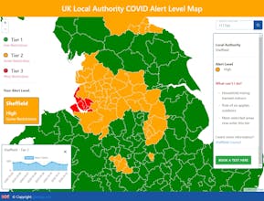 Interactive Map for UK COVID Alert Level gallery image