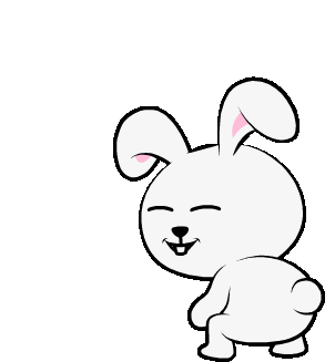 Fluffy Bunny Dancing Stickers