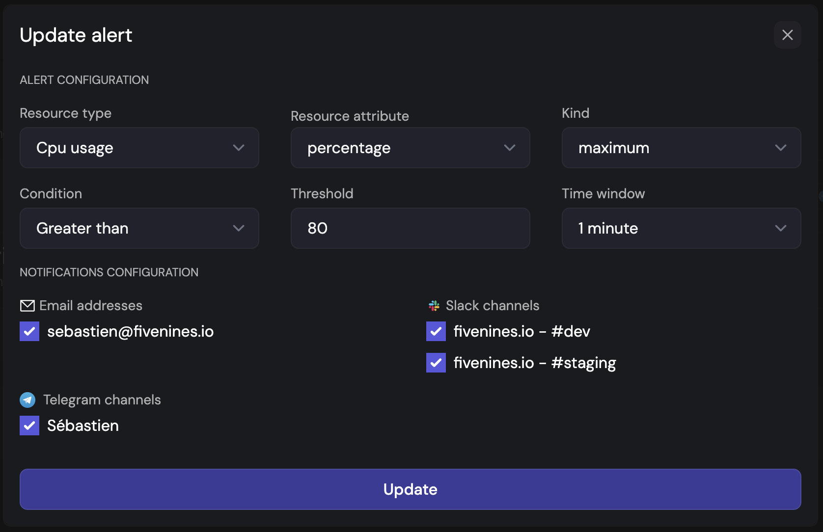 fivenines.io - Mooie en efficiënte Linux -serverbewaking media 3