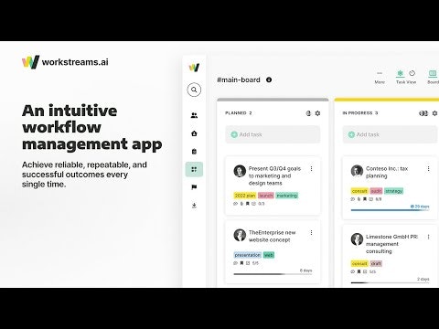 startuptile workstreams.ai-An intuitive workflow management app