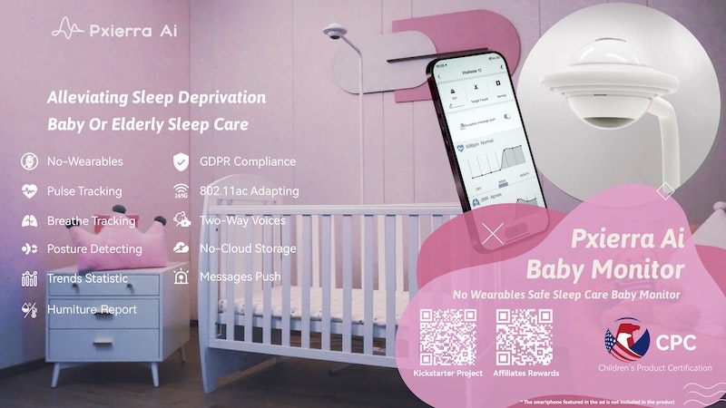 Pxierra AI Baby Monitor para cuidado del sueño media 2