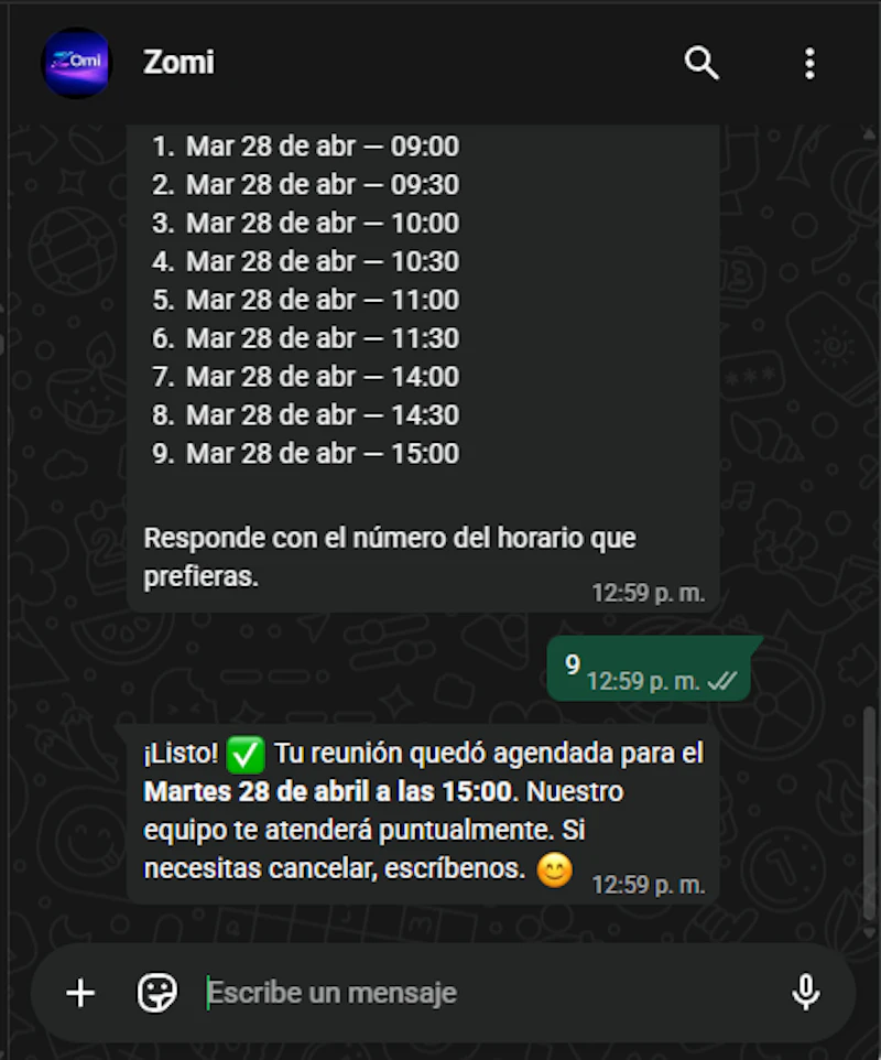 ARIA — AI WhatsApp Chatbot screenshot 2