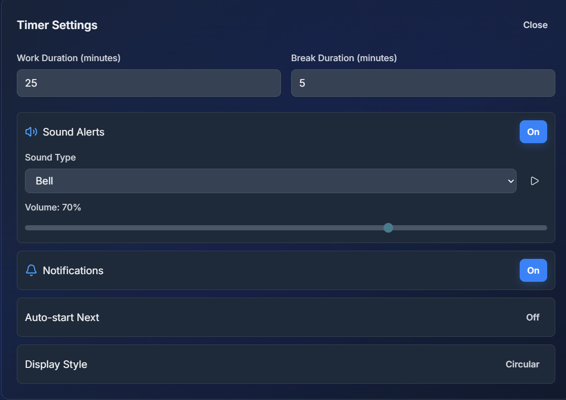 FocusTimer - Screenshot 2 showing product features and functionality