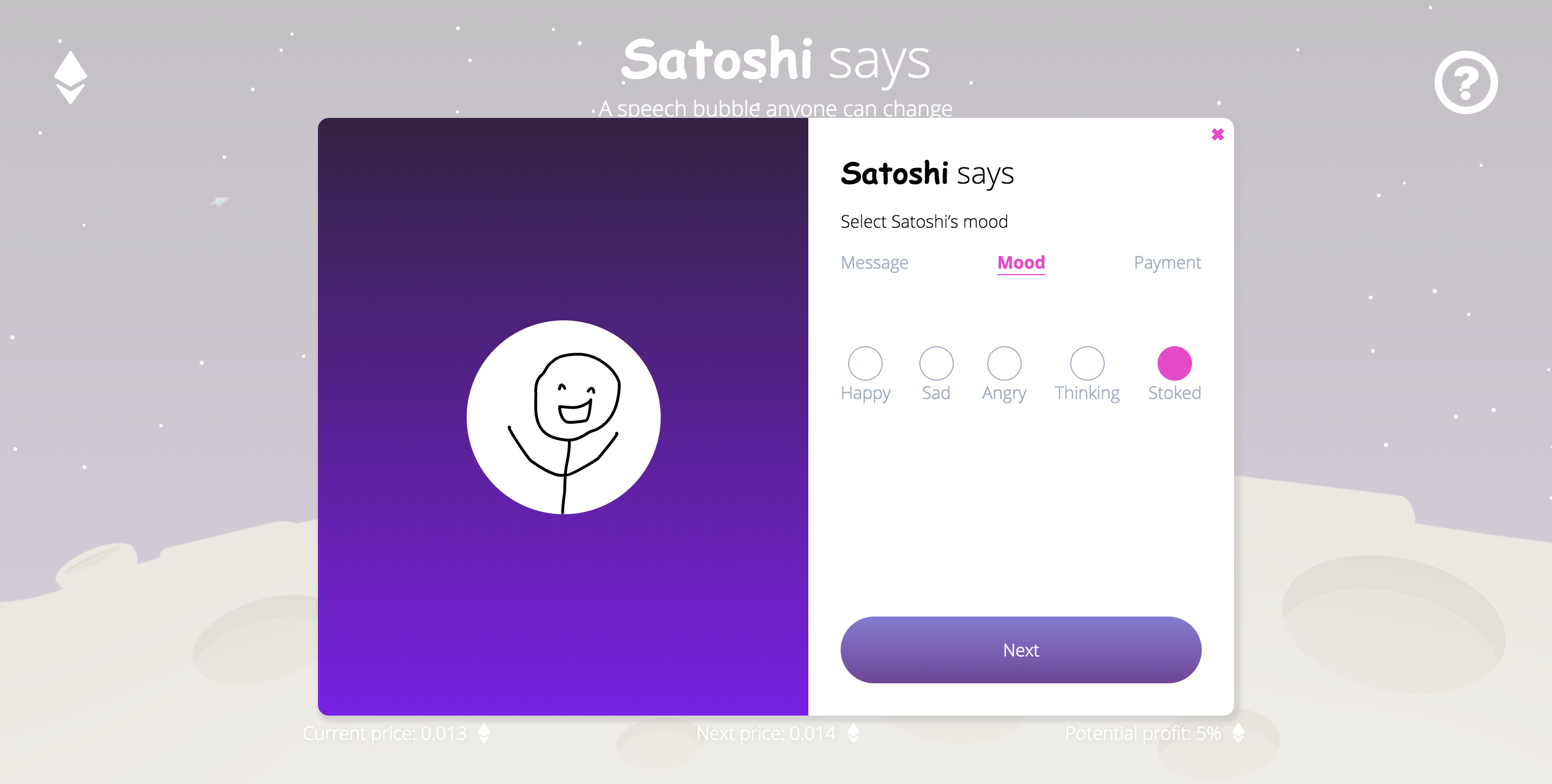 Satoshi says gallery image
