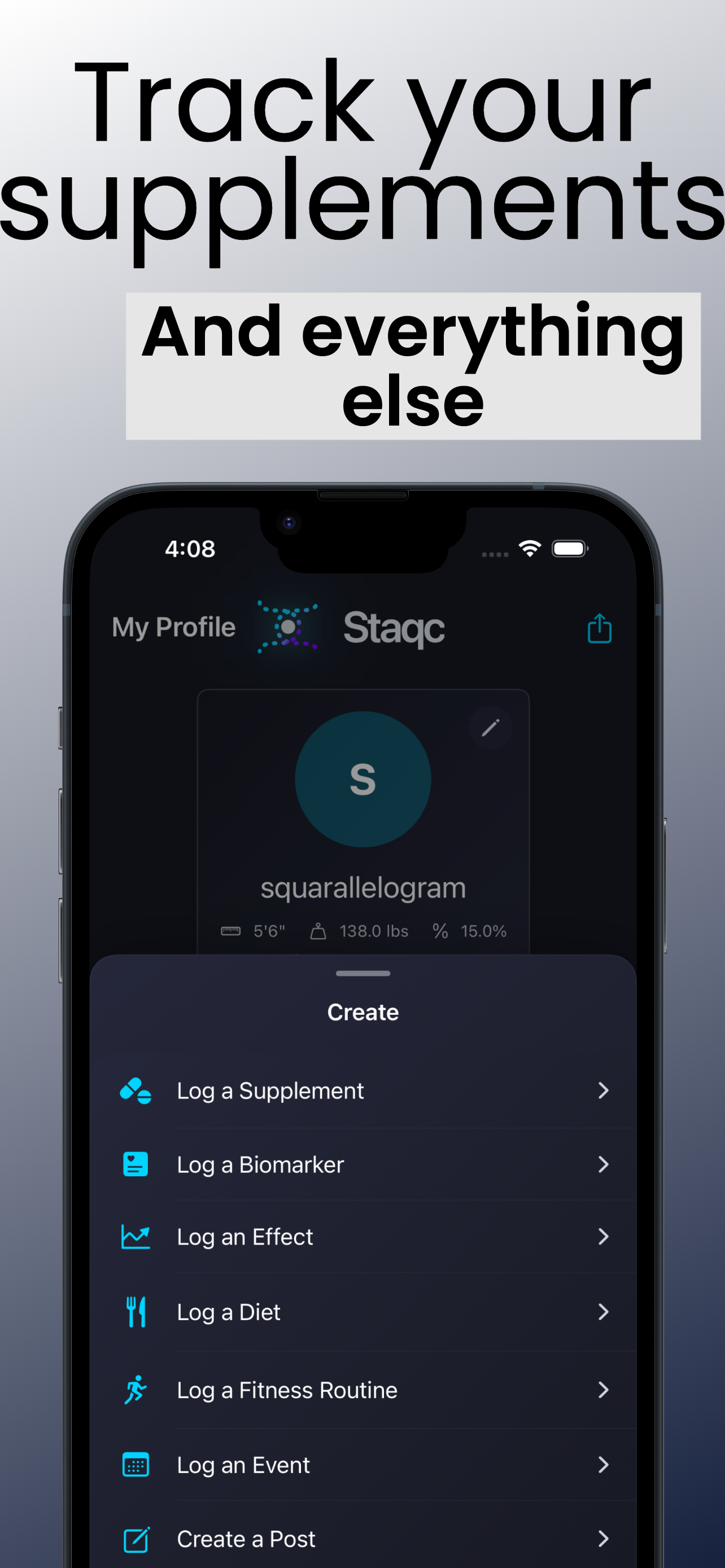 Staqc - Health & Supplement Tracker gallery image