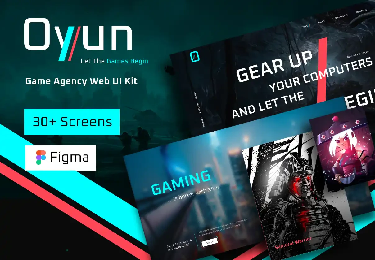 Oyun – Gaming Web Figma UI Kit