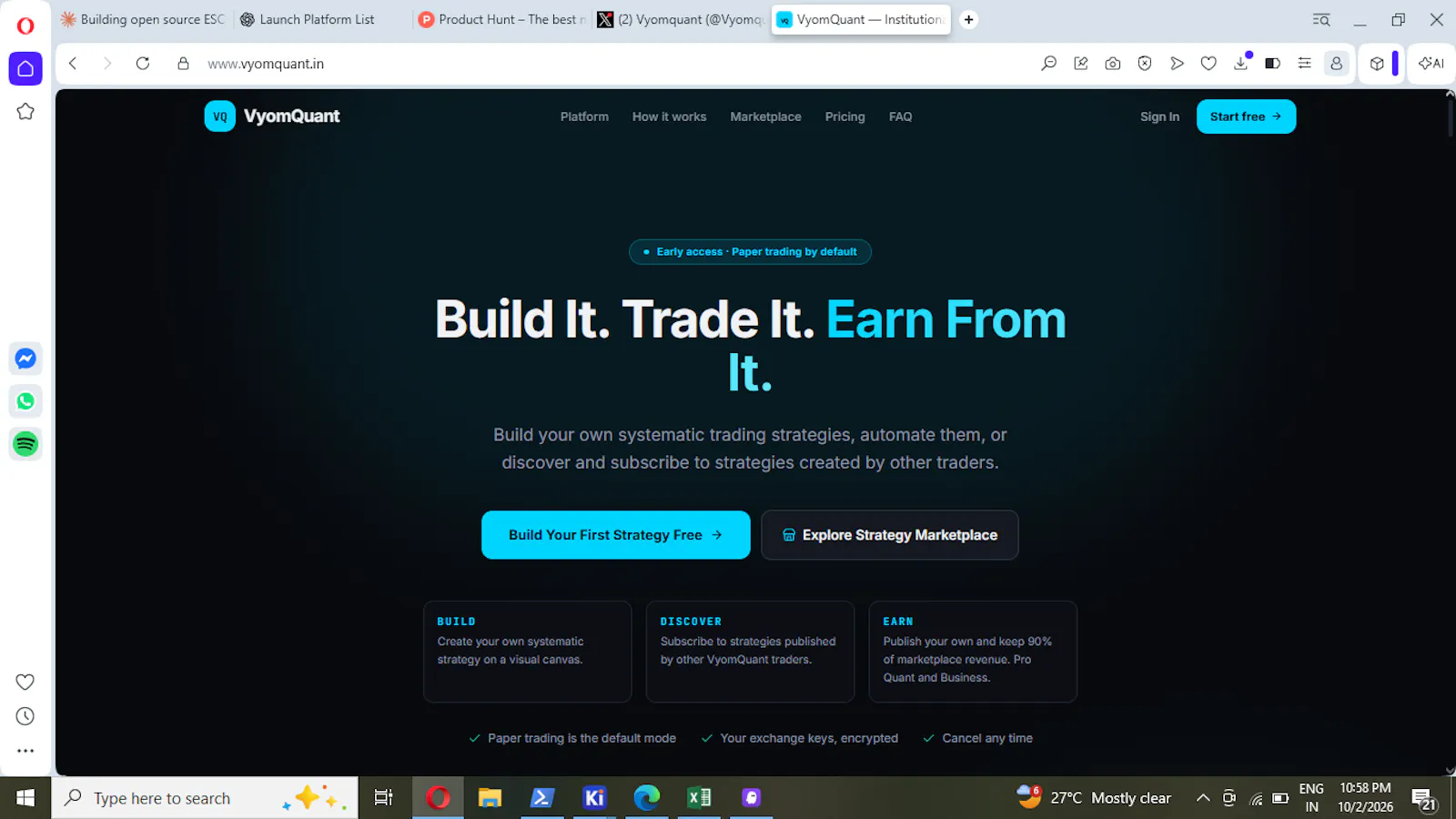 VyomQuant screenshot 1