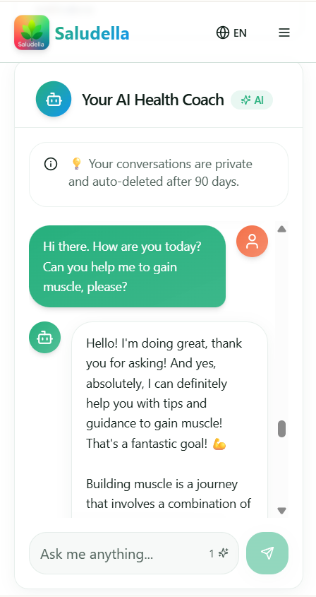 Saludella - Screenshot 3 showing product features and functionality