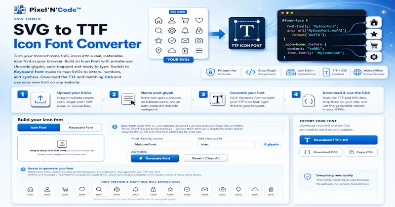 SVG to TTF Font & Icon Maker screenshot 2