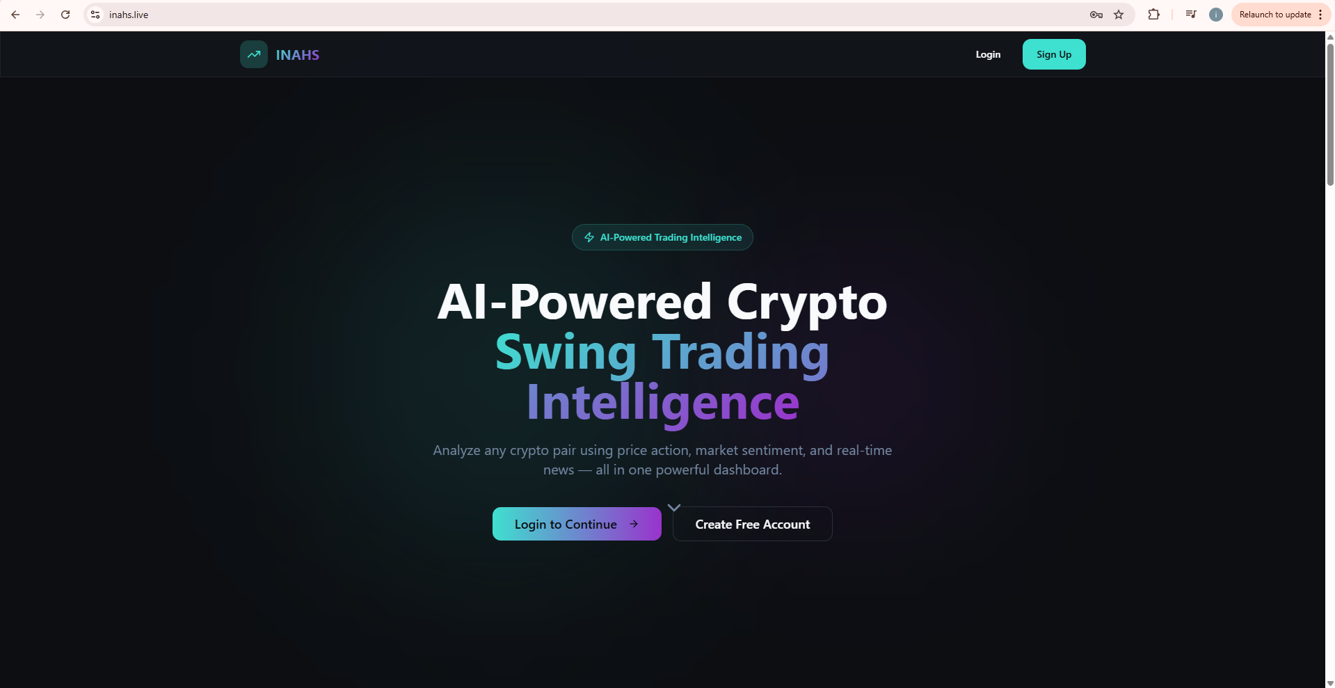 inahs ai | crypto analysis app - Product Hunt launch logo