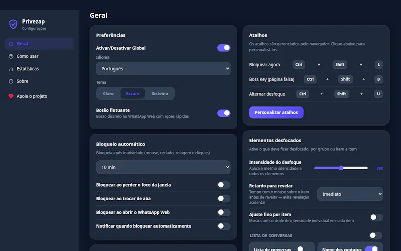 Privezap — Privacy for WhatsApp Web screenshot 5
