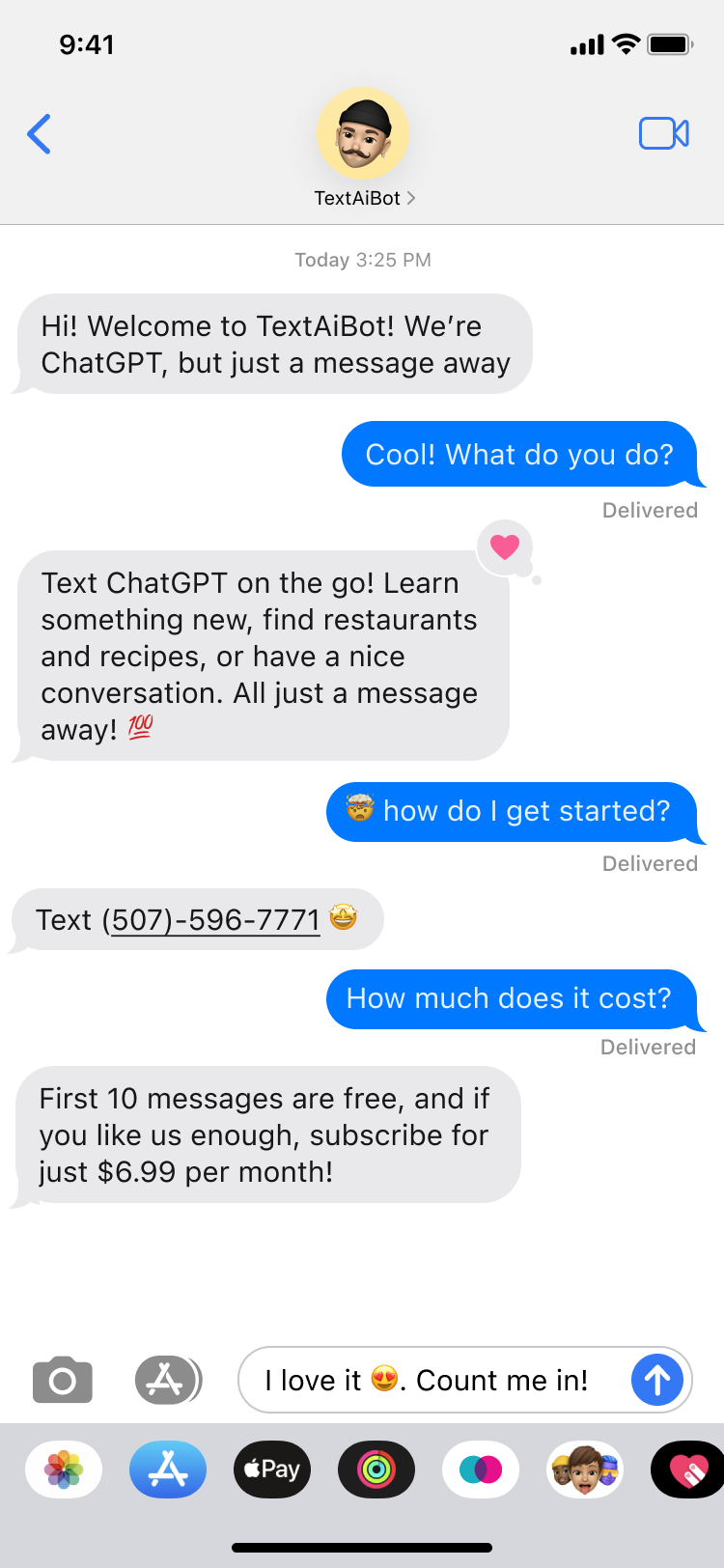Textaibot - 문자 메시지를 통해 chatgpt를 사용하십시오 미디어 2