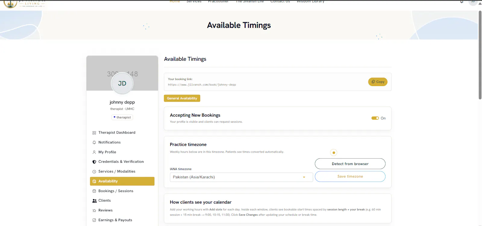 Jiivansh  Telehealth & Therapy  Platform screenshot 3