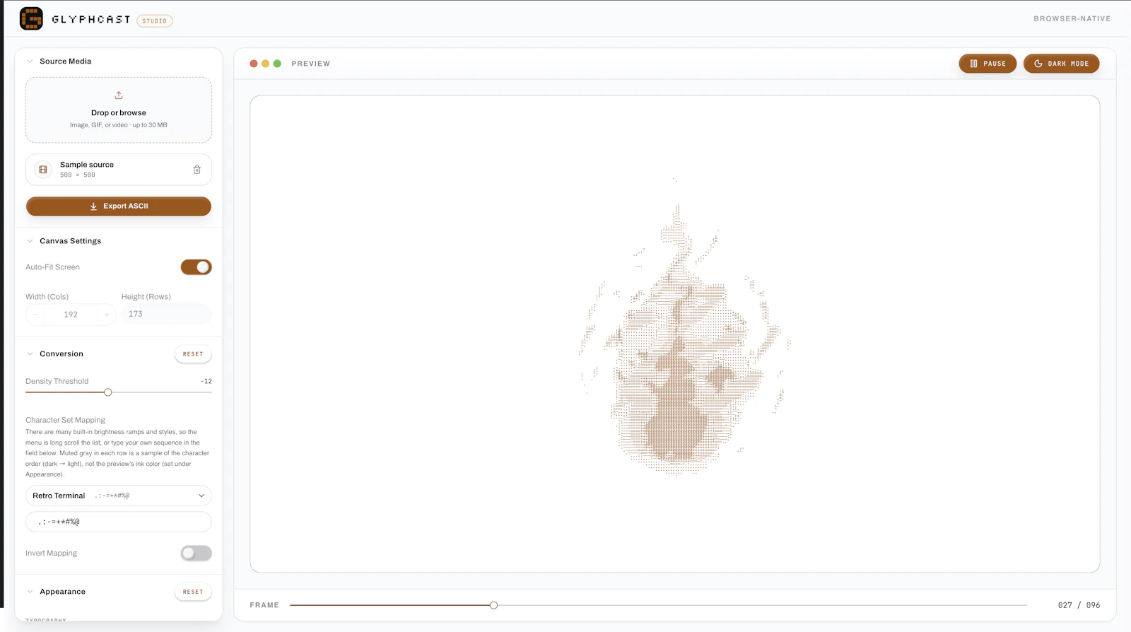 Glyphcast screenshot 4