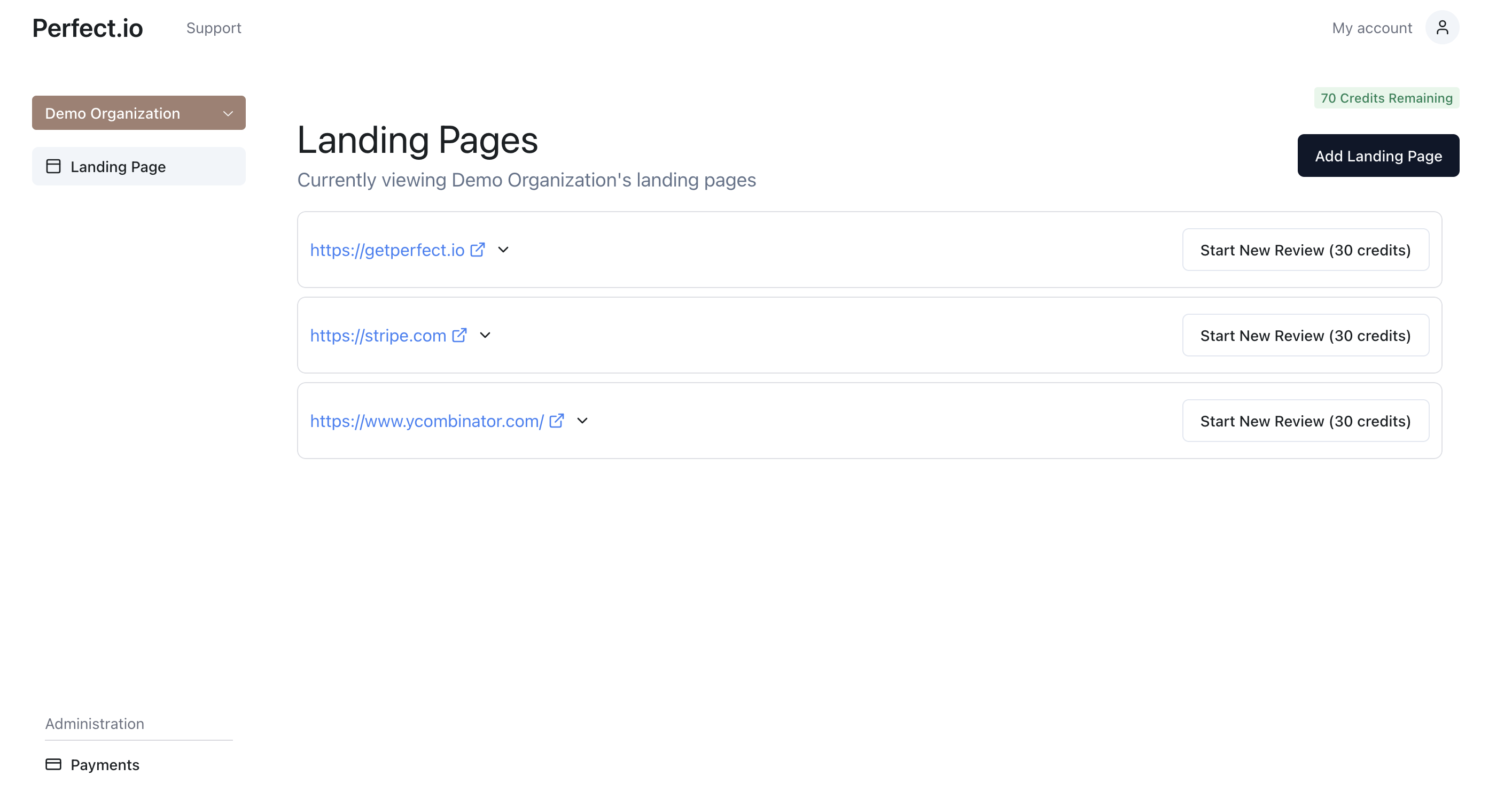 Perfect.io - AI che arrostisce la tua pagina di destinazione media 2