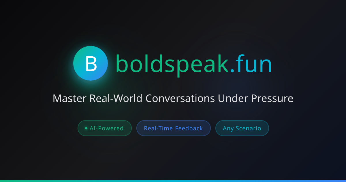 BoldSpeak.fun - Main product screenshot demonstrating key features and user interface