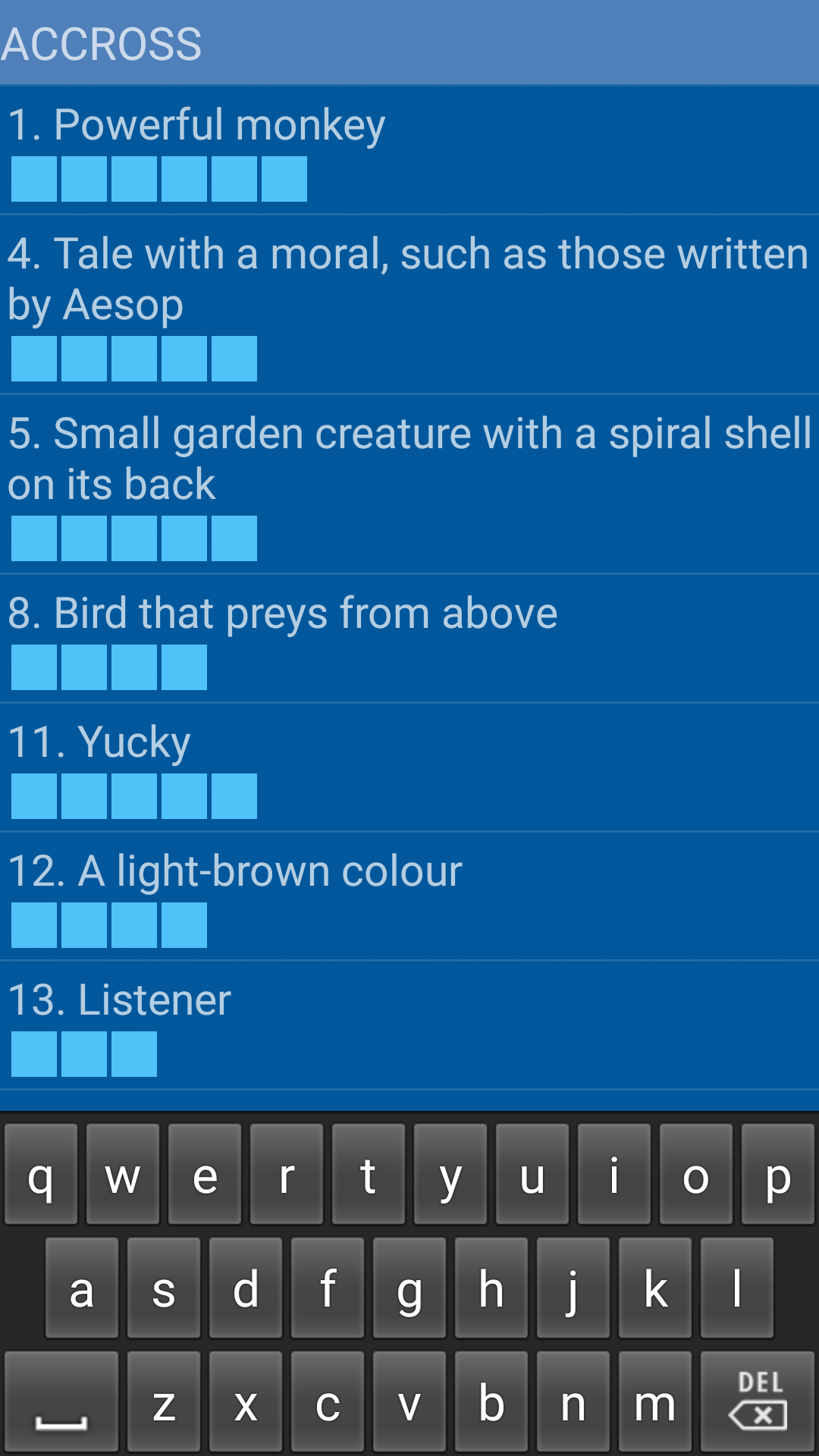 Kids crossword gallery image