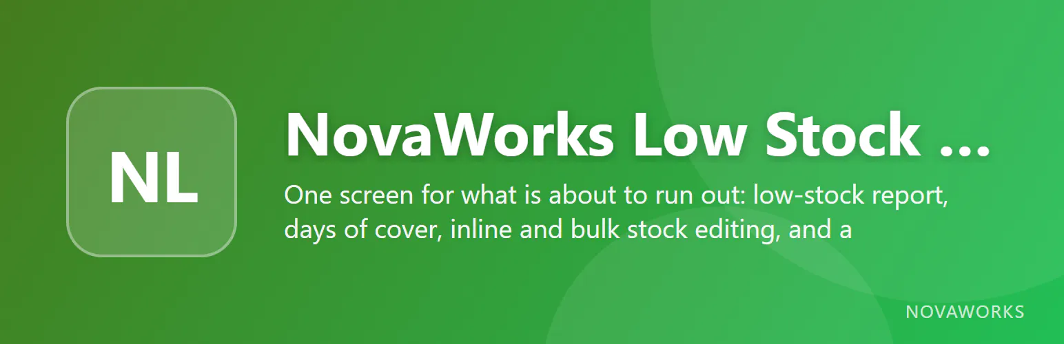 Low Stock Report for WooCommerce gallery image