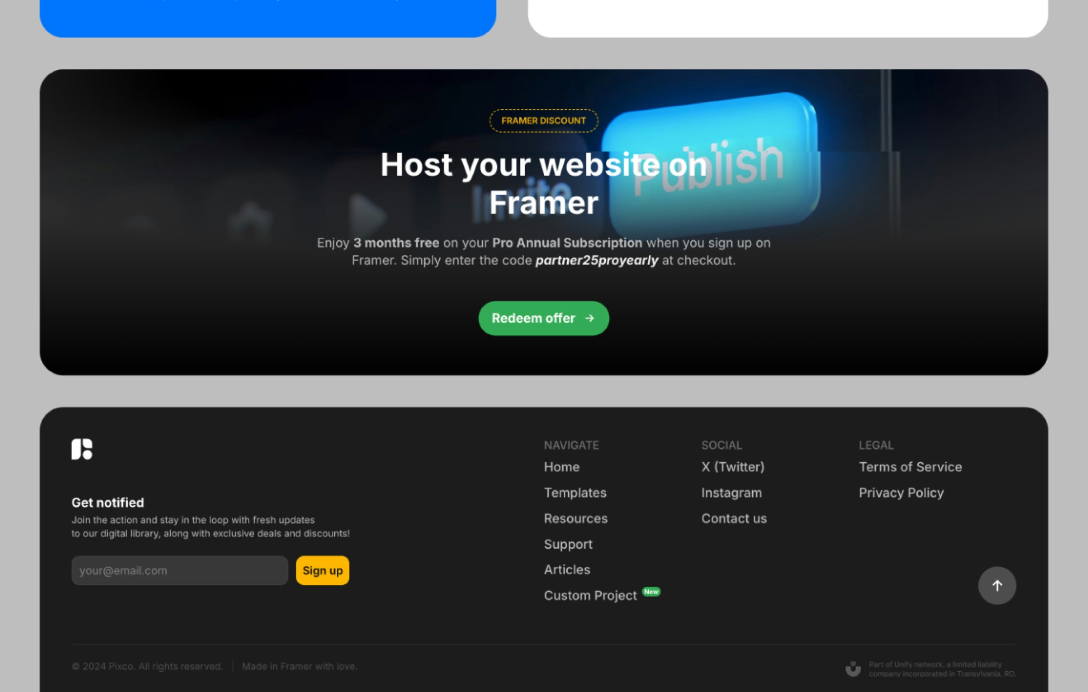 Pixco - Framer 및 Figma Templates의 원 스톱 상점 미디어 4