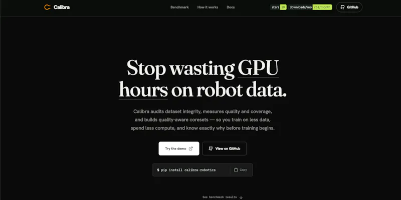 Calibra: Cut Robot Training Costs screenshot 1