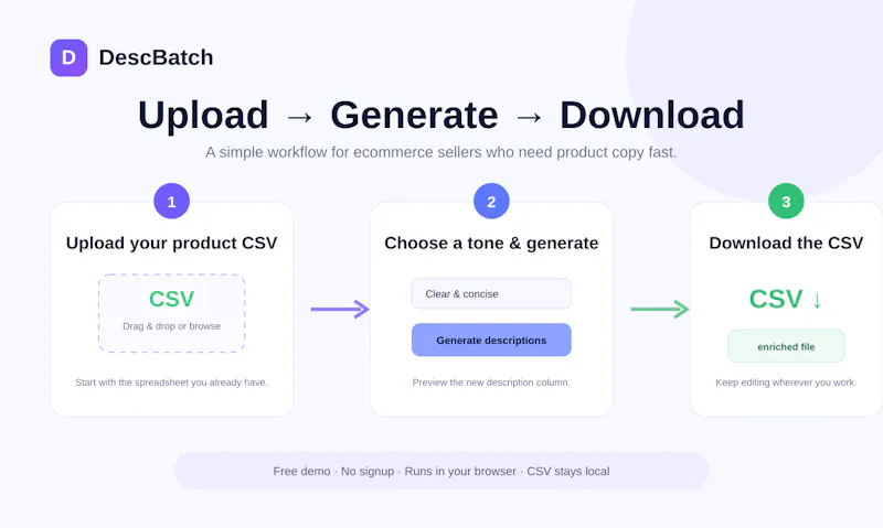 DescBatch screenshot 3