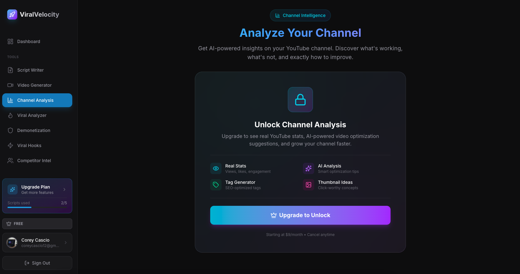 ViralVelocity - Screenshot 4 showing product features and functionality
