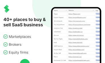 40+ places to buy & sell SaaS business gallery image